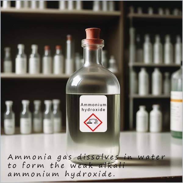 Bottle of ammonium hydroxide